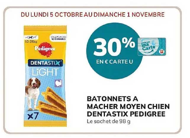 30% EN € CARTE U