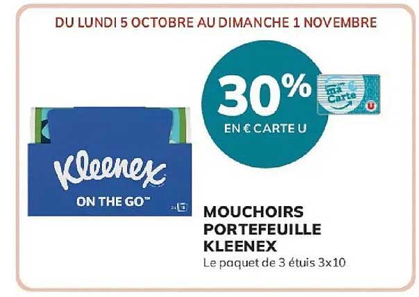 30% EN € CARTE U