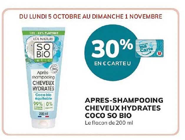 30% EN € CARTE U