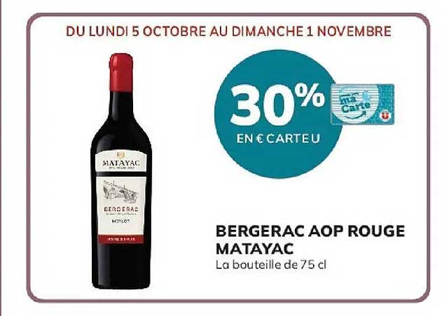 30% en € carte U
