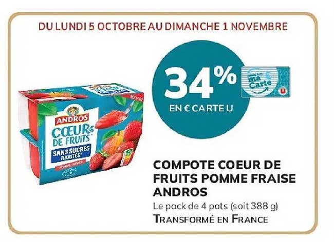 34% en € carte U