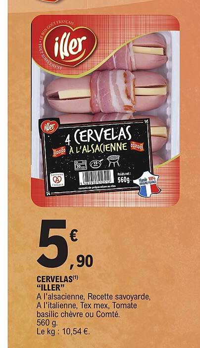 4 cervelas à l'alsacienne
