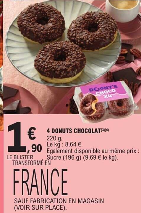 4 DONUTS CHOCOLAT(3X4)