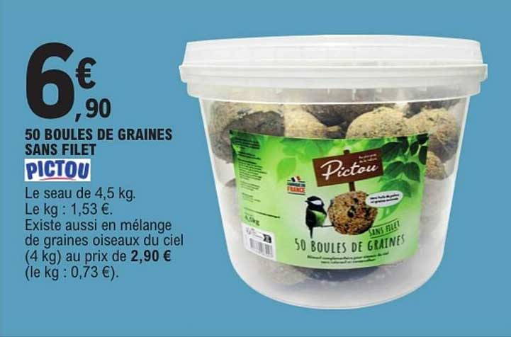 50 BOULES DE GRAINES SANS FILET PICTOU