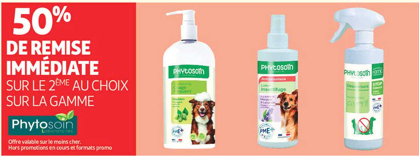 50% DE REMISE IMMÉDIATE SUR LE 2ÈME AU CHOIX SUR LA GAMME Phytosoin