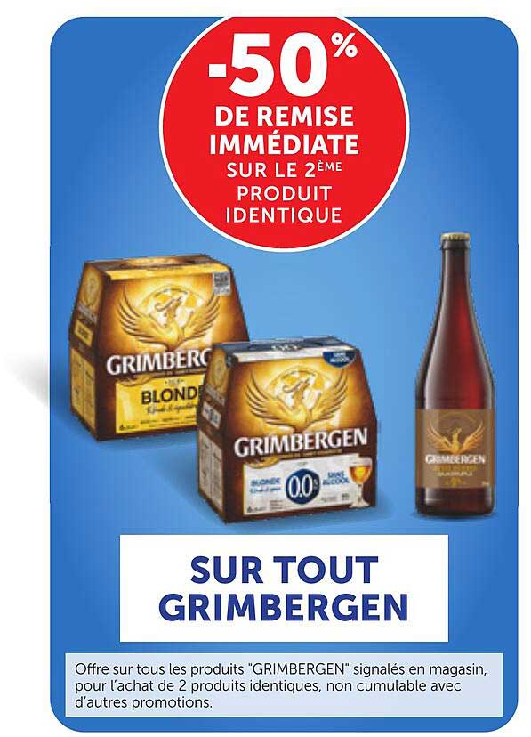 -50% DE REMISE IMMÉDIATE SUR LE 2ÈME PRODUIT IDENTIQUE