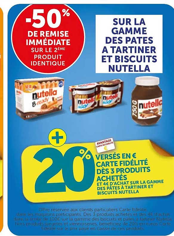 -50% de remise immédiate sur le 2ème produit identique