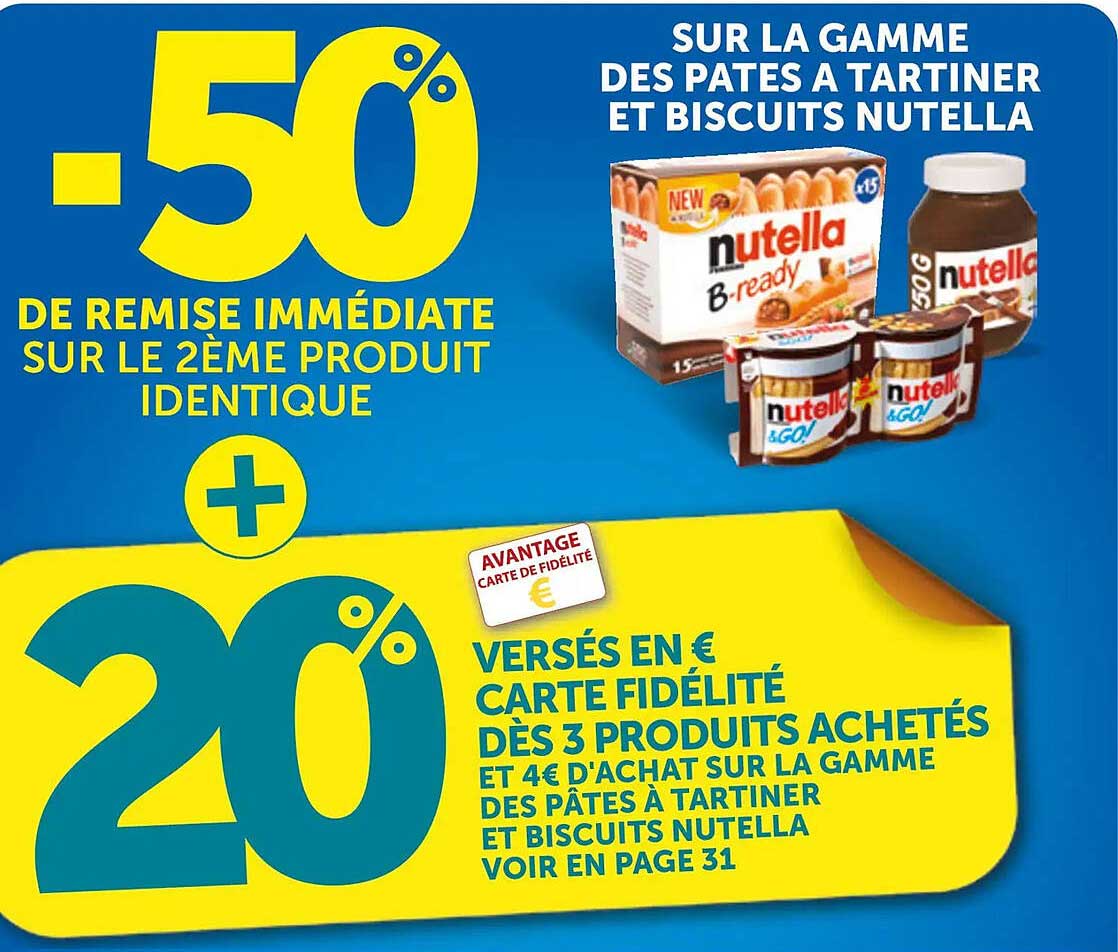 -50% de remise immédiate sur le 2ème produit identique