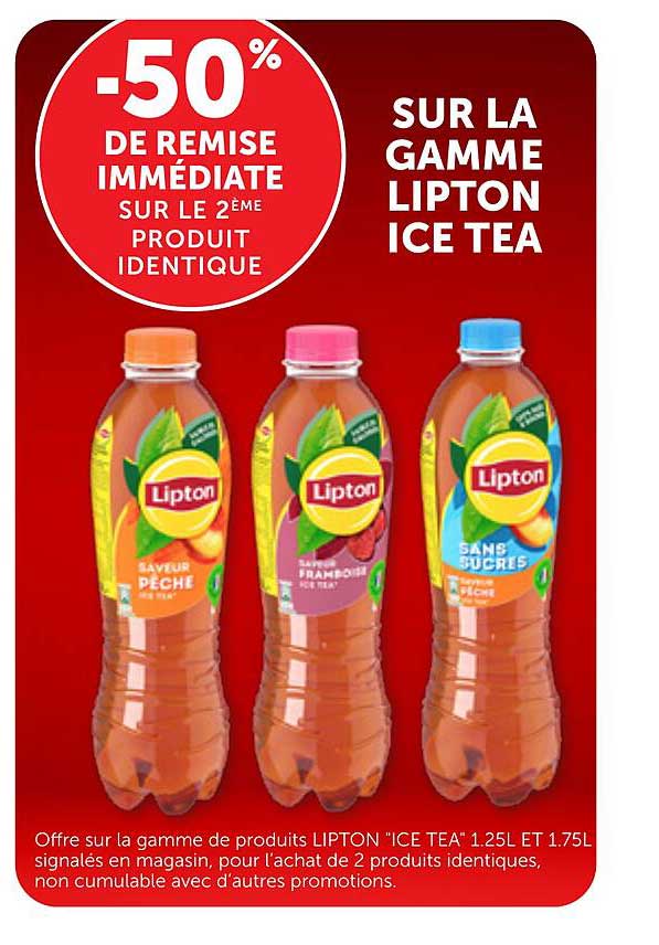 -50% DE REMISE IMMÉDIATE SUR LE 2ÈME PRODUIT IDENTIQUE SUR LA GAMME LIPTON ICE TEA