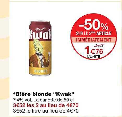 -50% SUR LE 2e ARTICLE IMMÉDIATEMENT