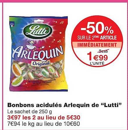 -50% SUR LE 2E ARTICLE IMMÉDIATEMENT