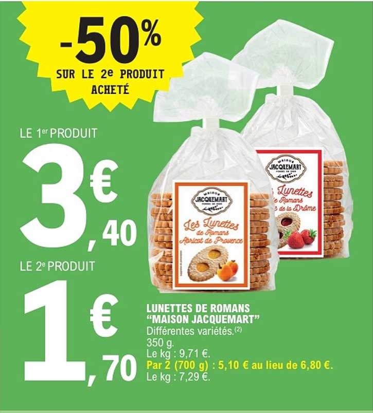 -50% SUR LE 2e PRODUIT ACHETÉ