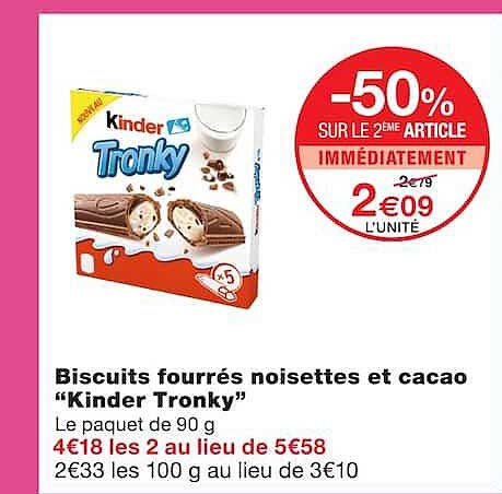 -50% SUR LE 2ÈME ARTICLE IMMÉDIATEMENT