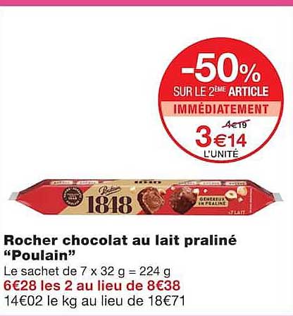 -50% SUR LE 2ÈME ARTICLE IMMÉDIATEMENT