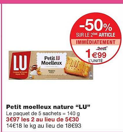 -50% SUR LE 2ÈME ARTICLE IMMÉDIATEMENT
