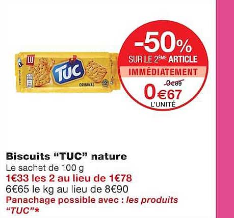 -50% SUR LE 2ÈME ARTICLE IMMÉDIATEMENT
