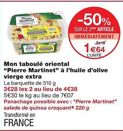 -50% SUR LE 2ÈME ARTICLE IMMÉDIATEMENT