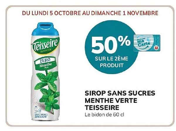 50% SUR LE 2ÈME PRODUIT