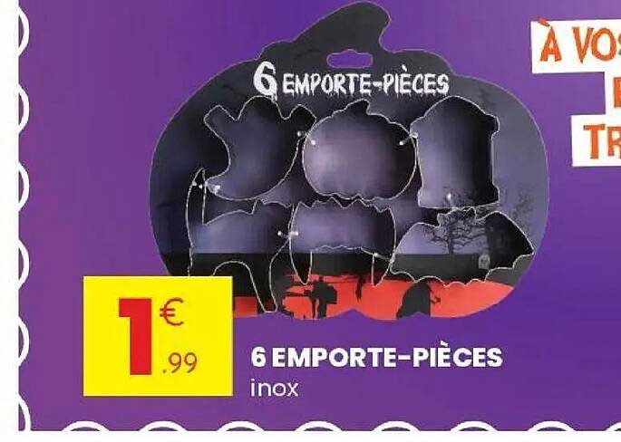 6 EMPORTE-PIECES inox