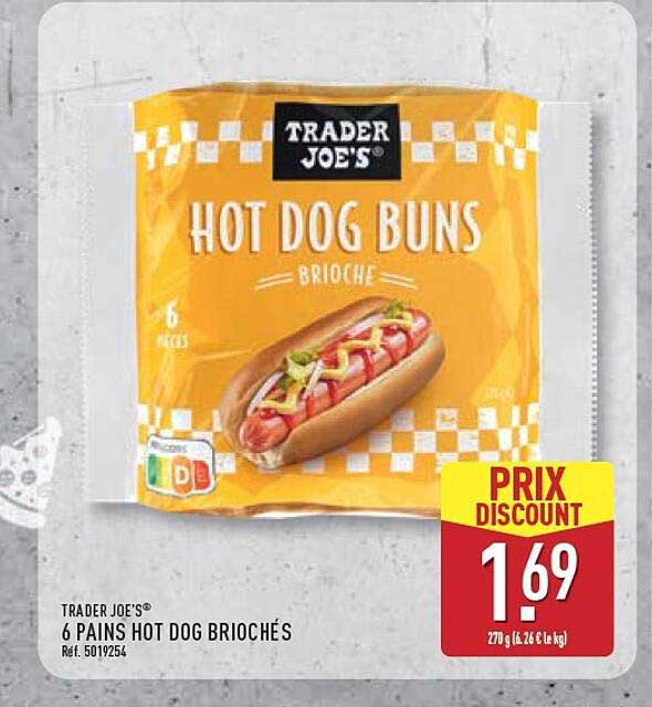 6 PAINS HOT DOG BRIOCHÉS