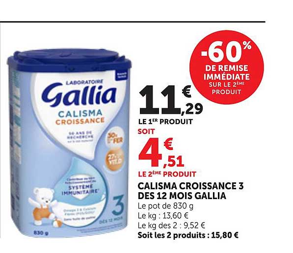 -60% DE REMISE IMMÉDIATE SUR LE 2ÈME PRODUIT