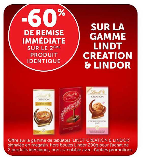 -60% DE REMISE IMMÉDIATE SUR LE 2ÈME PRODUIT IDENTIQUE
