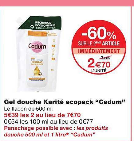 -60% SUR LE 2ÈME ARTICLE IMMÉDIATEMENT