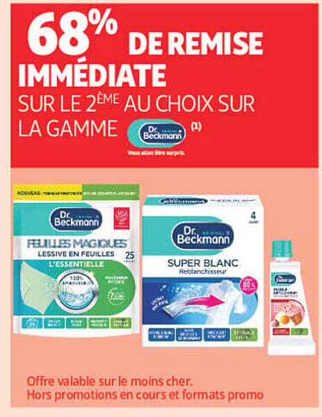 68% DE REMISE IMMÉDIATE SUR LE 2ÈME AU CHOIX SUR LA GAMME Dr. Beckmann