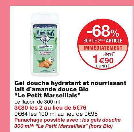 -68% SUR LE 2ÈME ARTICLE IMMÉDIATEMENT 1€90 L’UNITÉ