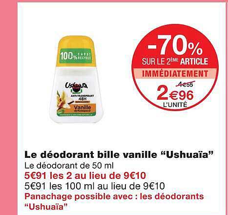 -70% SUR LE 2ÈME ARTICLE IMMÉDIATEMENT