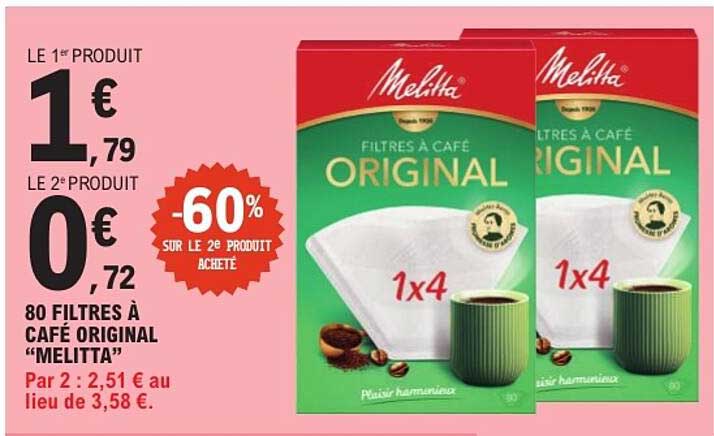 80 Filtres à café Original “Melitta”