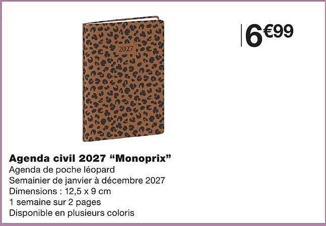 Agenda civil 2027 “Monoprix”