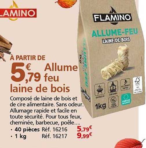 Allume-feu laine de bois