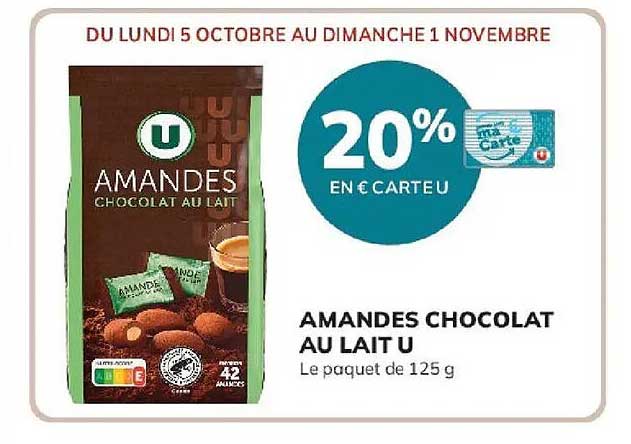 AMANDES CHOCOLAT AU LAIT U