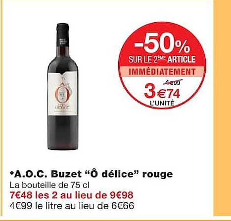 A.O.C. Buzet “Ô délice” rouge