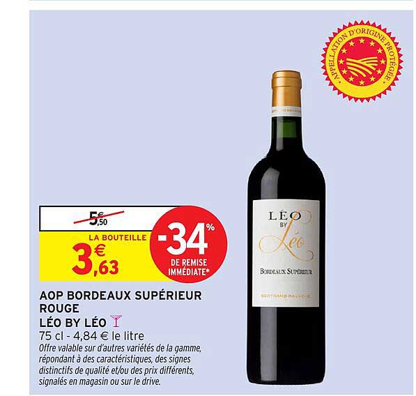 AOP BORDEAUX SUPÉRIEUR ROUGE LÉO BY LÉO