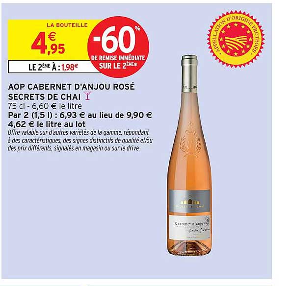 AOP CABERNET D'ANJOU ROSÉ SECRETS DE CHAI