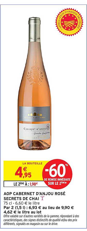 AOP CABERNET D'ANJOU ROSÉ SECRETS DE CHAI