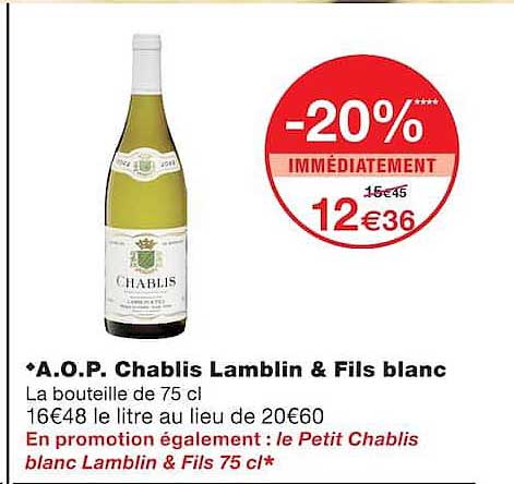 A.O.P. Chablis Lamblin & Fils blanc