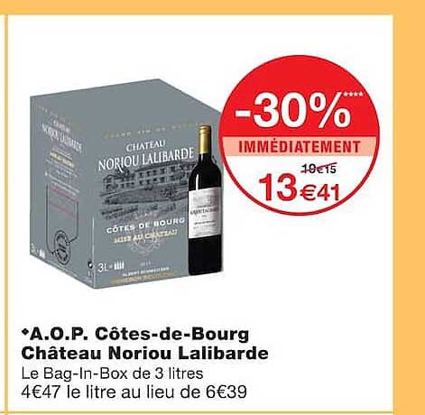 A.O.P. Côtes-de-Bourg Château Noriou Lalibarde