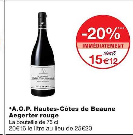 A.O.P. Hautes-Côtes de Beaune Aegerter rouge