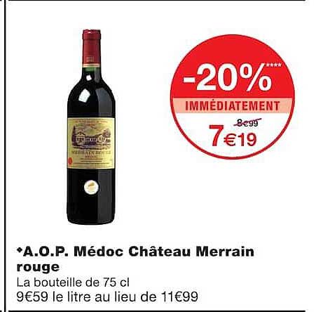 A.O.P. Médoc Château Merrain rouge