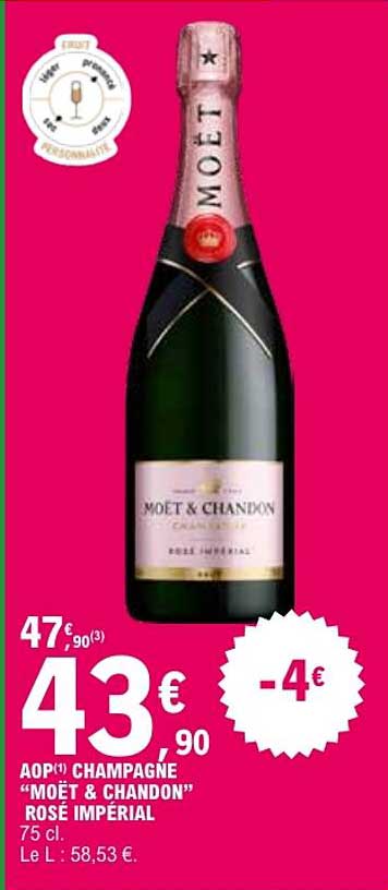 AOP(1) CHAMPAGNE “MOËT & CHANDON” ROSÉ IMPÉRIAL 75 cl