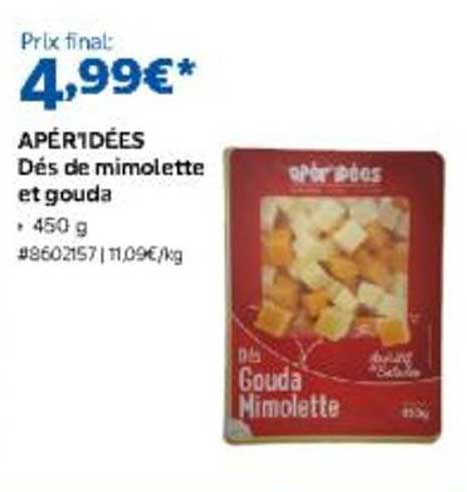APÉRIDEES Dés de mimolette et gouda