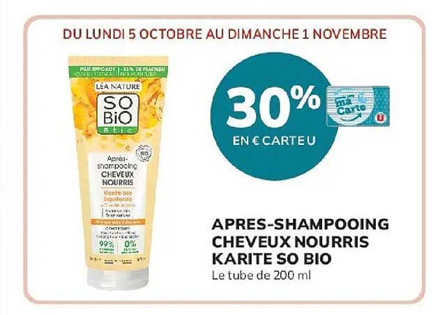 APRES-SHAMPOOING CHEVEUX NOURRIS KARITE SO BIO