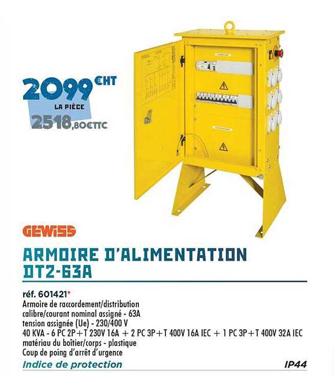 ARMOIRE D’ALIMENTATION DT2-G3A