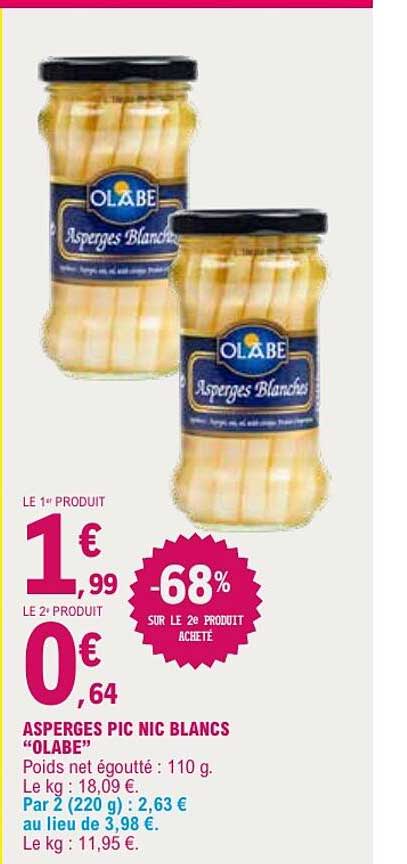 ASPERGES PIC NIC BLANCS “OLABE”