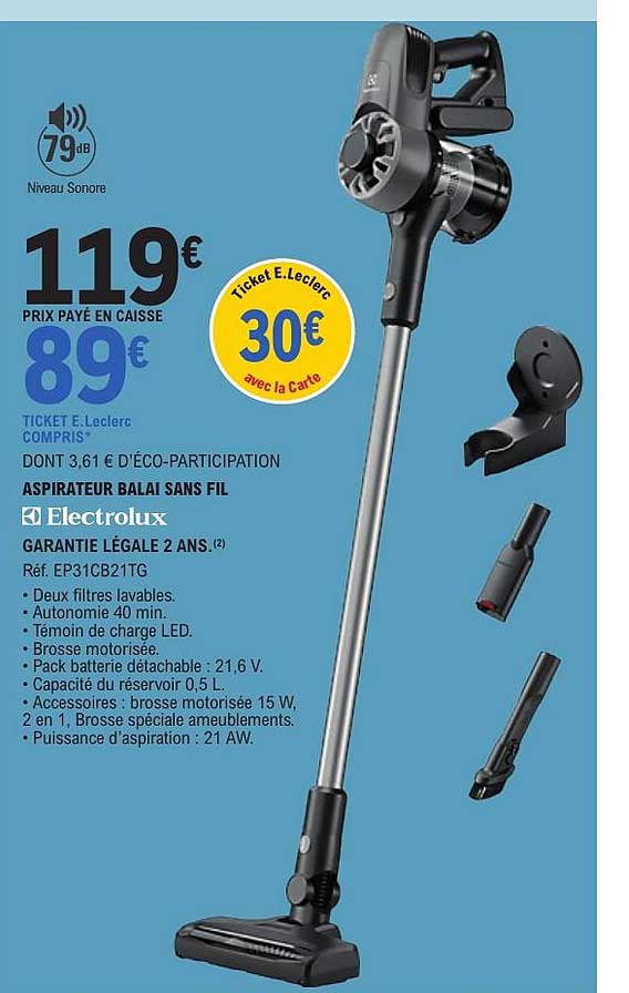 ASPIRATEUR BALAI SANS FIL