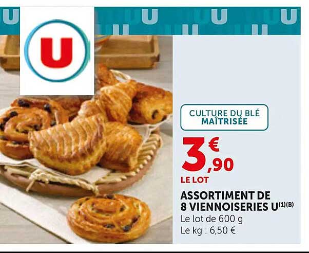ASSORTIMENT DE 8 VIENNOISERIES U 1(B)