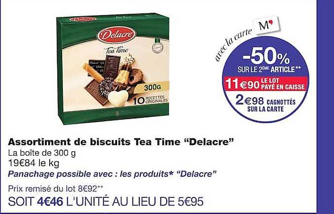 Assortiment de biscuits Tea Time “Delacre”
